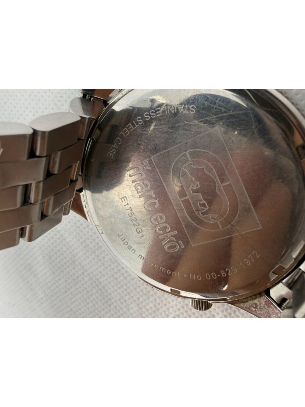 Marc Ecko E17522G1 The Two Timer Men's Oversized SS Jewel Bezel Quartz Watch - Picture 11 of 11
